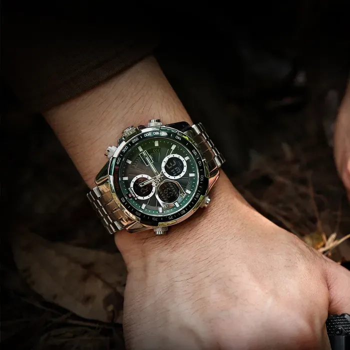 Чоловічий спортивний тактичний годинник Naviforce Fly Steel - зображення 4