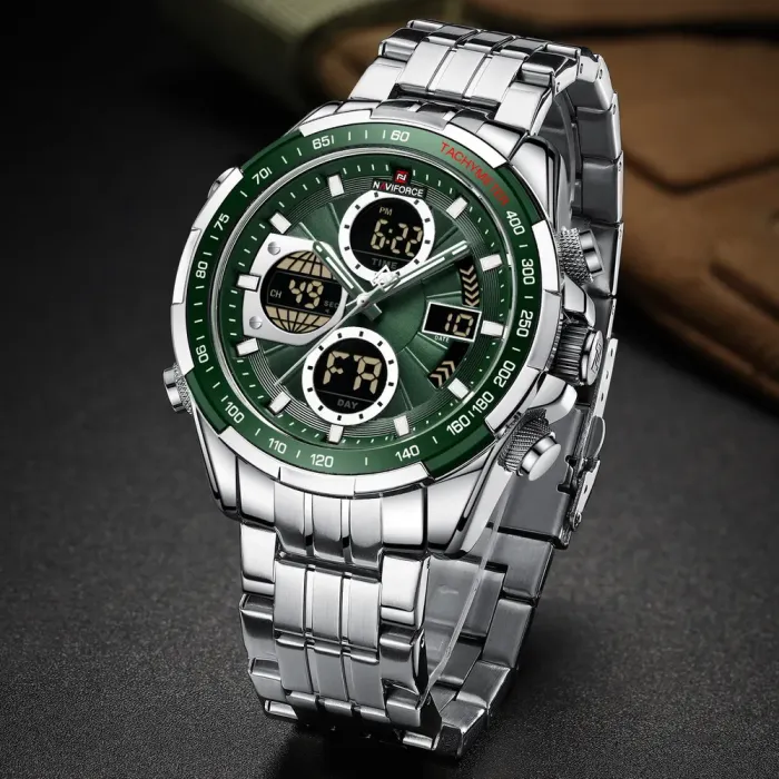 Чоловічий спортивний тактичний годинник Naviforce Fly Steel - зображення 5