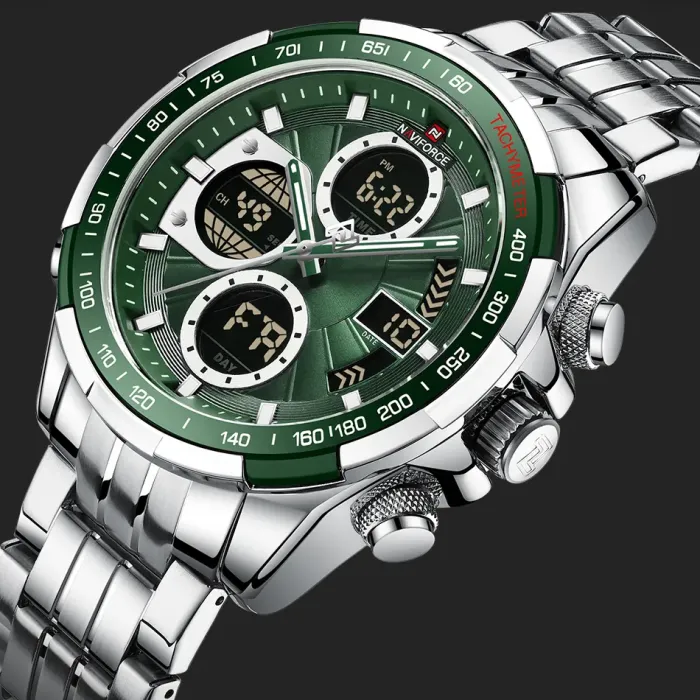 Чоловічий спортивний тактичний годинник Naviforce Fly Steel - зображення 6