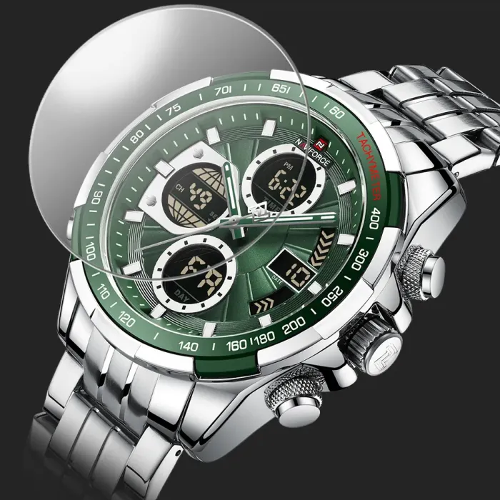 Чоловічий спортивний тактичний годинник Naviforce Fly Steel - зображення 9