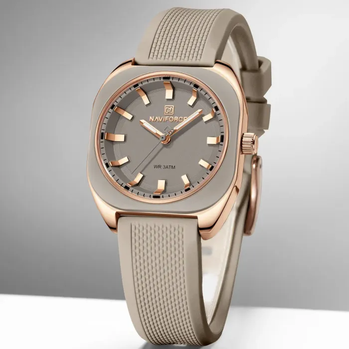 Жіночий годинник Naviforce Mira Beige Flower, 2 ремінці - зображення 4