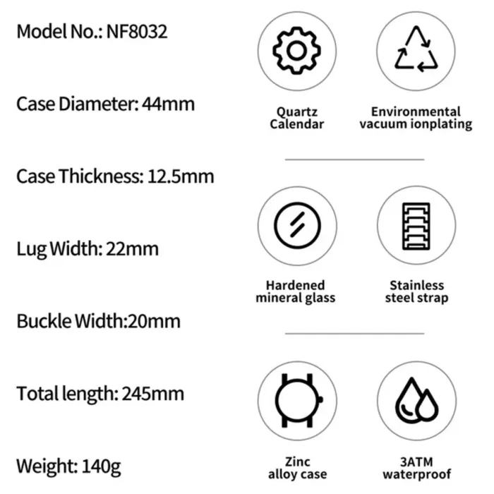 Чоловічий годинник Naviforce Perfect - зображення 11