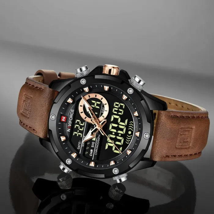 Чоловічий спортивний тактичний годинник Naviforce Pride Darkside, 2 ремінці - зображення 4