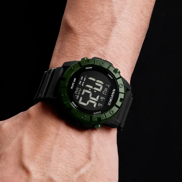 Чоловічий спортивний водостійкий тактичний годинник Naviforce Professional Green - зображення 3