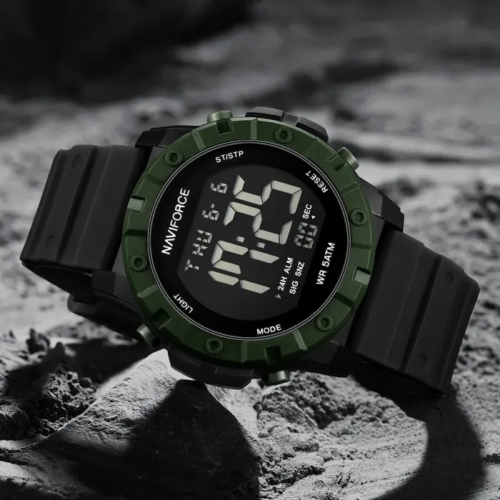 Чоловічий спортивний водостійкий тактичний годинник Naviforce Professional Green - зображення 5