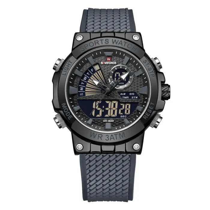 Чоловічий спортивний тактичний годинник Naviforce Set Box подарунковий набір, 2 ремінці - зображення 3