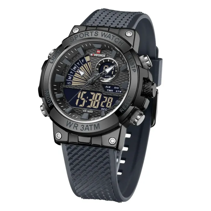 Чоловічий спортивний тактичний годинник Naviforce Set Box подарунковий набір, 2 ремінці - зображення 7