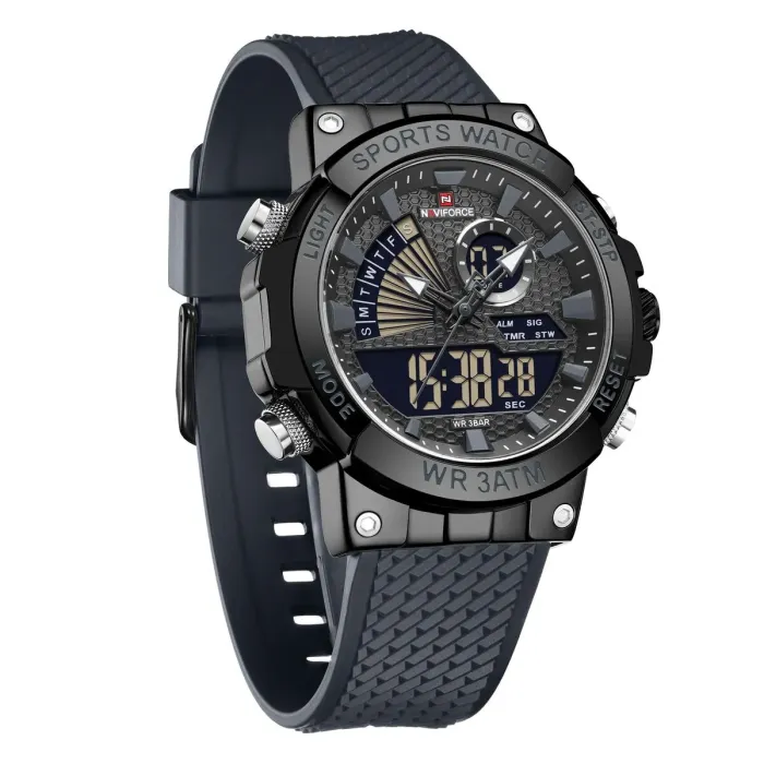 Чоловічий спортивний тактичний годинник Naviforce Set Box подарунковий набір, 2 ремінці - зображення 8