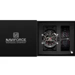 Чоловічий спортивний тактичний годинник Naviforce Set Present подарунковий набір, 2 ремінці