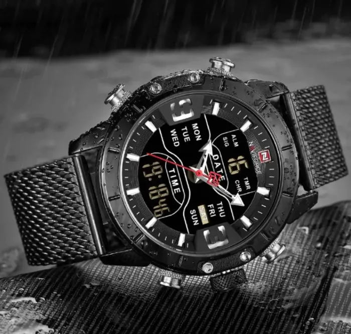 Мужские спортивные тактические часы Naviforce Tesla Black NF9153 - зображення 3