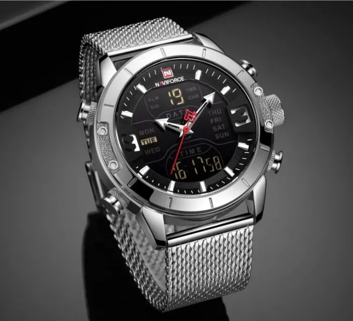 Чоловічий годинник Naviforce Tesla Silver NF9153 - зображення 3