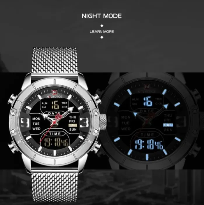 Чоловічий годинник Naviforce Tesla Silver NF9153 - зображення 6