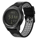 Чоловічий водостійкий спортивний тактичний з компасом годинник North Edge Nexus Flex Grey з компасом