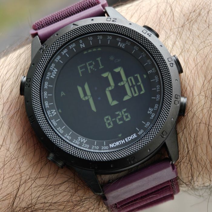 Чоловічий водостійкий спортивний тактичний з компасом годинник North Edge Desert Combat BRD, 2 ремінці - изображение 7