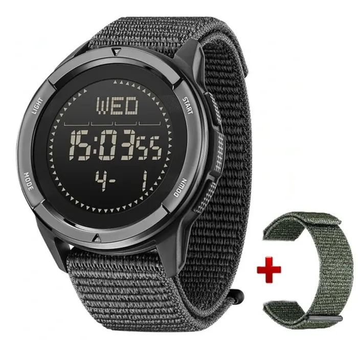 Чоловічий водостійкий спортивний тактичний з компасом годинник North Edge Alps Black з компасом - зображення 1