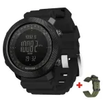 Чоловічий водостійкий спортивний тактичний з компасом годинник North Edge Apache Rubber 2 ремінці