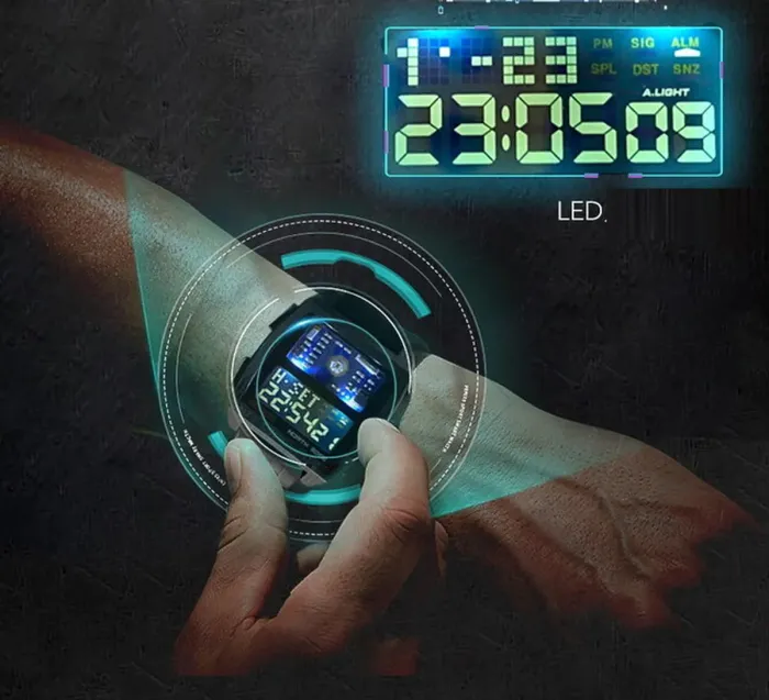 Чоловічий водостійкий спортивний тактичний годинник North Edge Cyber T 5BAR - зображення 5