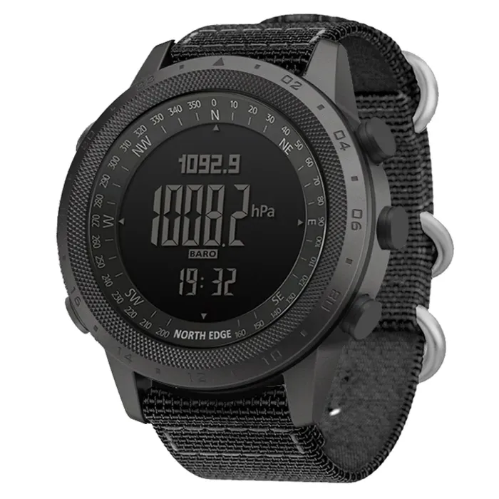 Чоловічий водостійкий спортивний тактичний з компасом годинник North Edge Desert Combat BRD, 2 ремінці - изображение 3