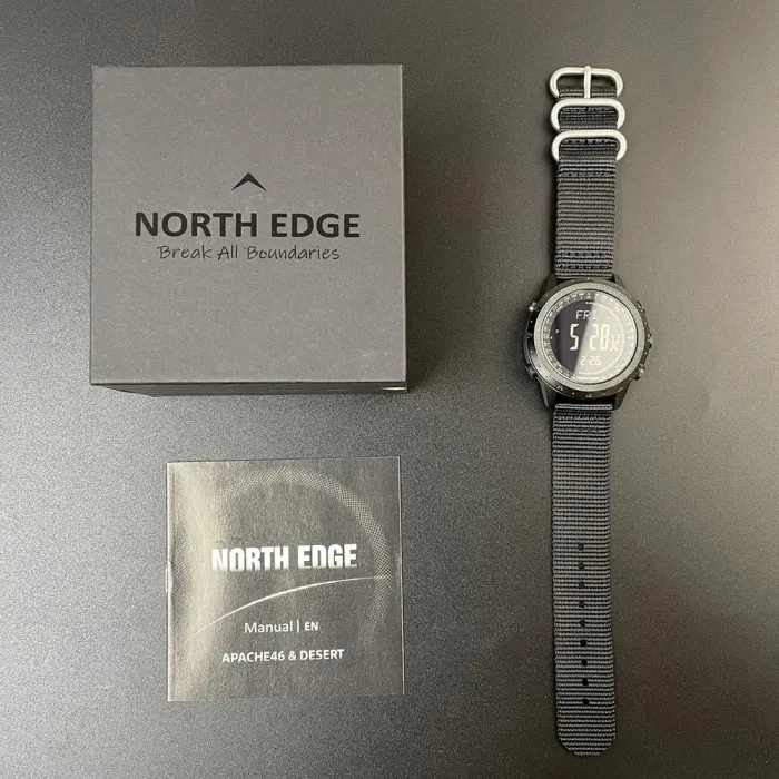 Чоловічий водостійкий спортивний тактичний з компасом годинник North Edge Desert 5BAR з компасом УЦІНКА - зображення 4