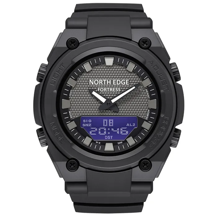 Чоловічий спортивний водостійкий тактичний годинник North Edge Fortess - зображення 1