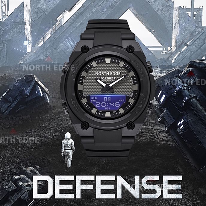 Чоловічий спортивний водостійкий тактичний годинник North Edge Fortess - зображення 11