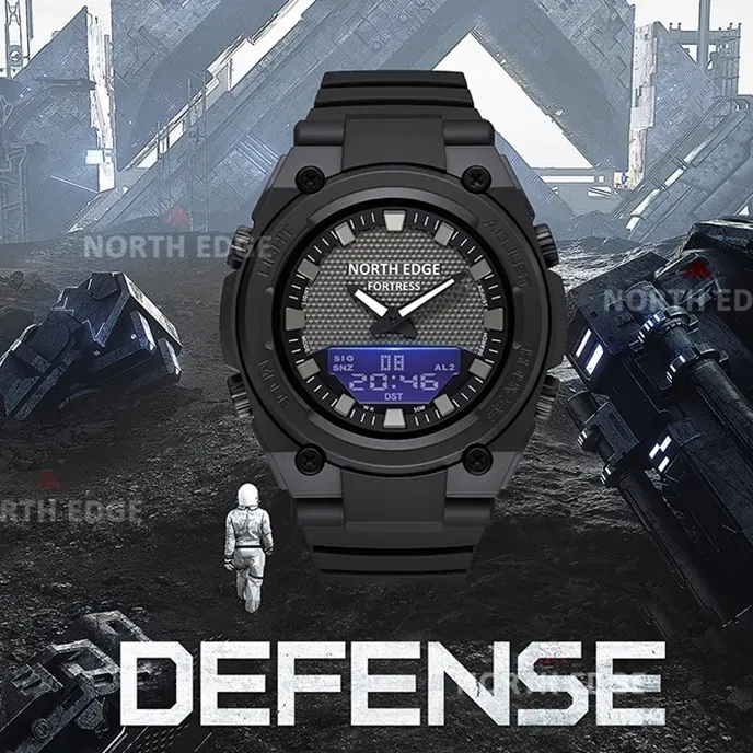 Чоловічий спортивний водостійкий тактичний годинник North Edge Fortess - зображення 11
