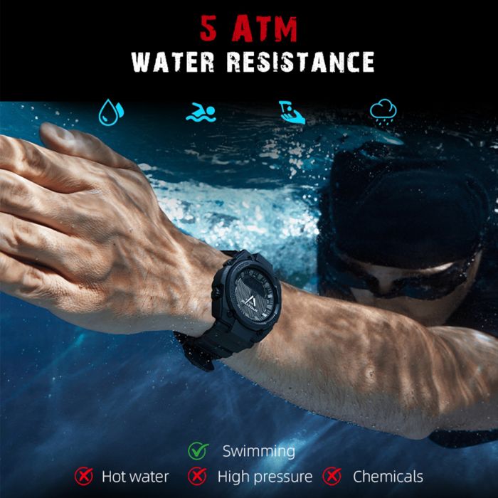 Чоловічий спортивний водостійкий тактичний годинник North Edge Fortess - зображення 4