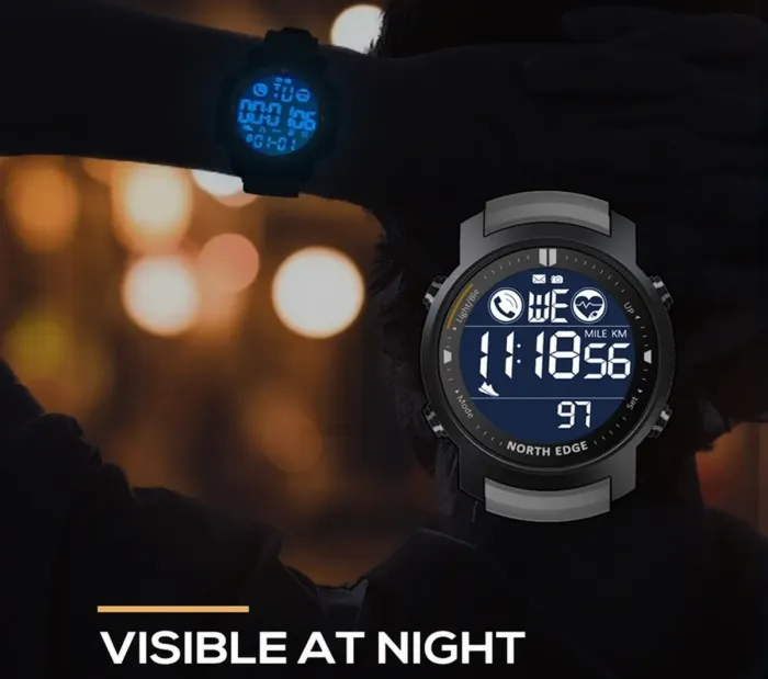 Чоловічі годинники North Edge Laker Black 5BAR - зображення 12