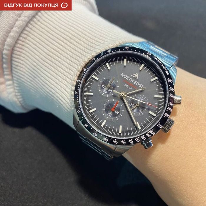 Чоловічий водостійкий спортивний тактичний годинник North Edge Long Wings з сонячною батареєю УЦІНКА - зображення 3