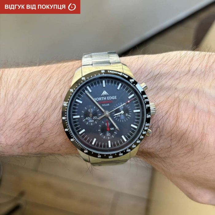 Чоловічий водостійкий спортивний тактичний годинник North Edge Long Wings з сонячною батареєю УЦІНКА - зображення 2