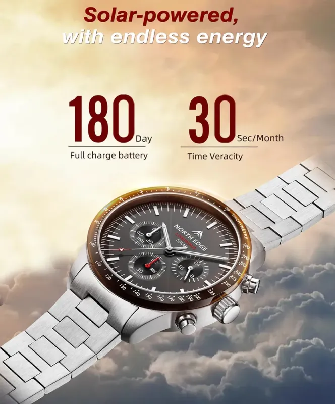 Чоловічий спортивний водостійкий тактичний годинник North Edge Long Wings 5 Bar - зображення 4