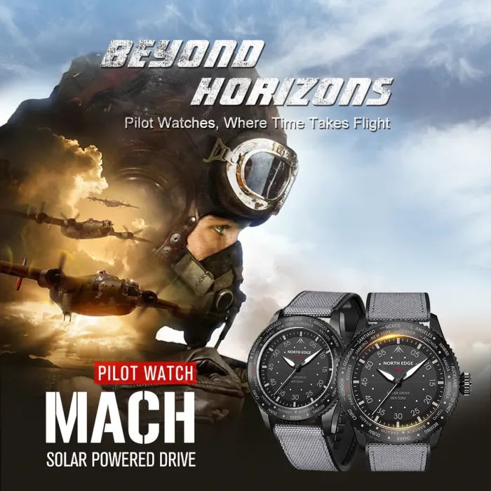 Чоловічий водостійкий тактичний годинник North Edge Mach New - зображення 11