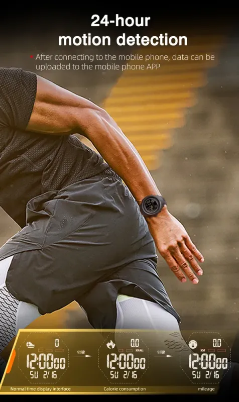 Чоловічий водостійкий спортивний тактичний годинник North Edge Mars5 Nano - зображення 10