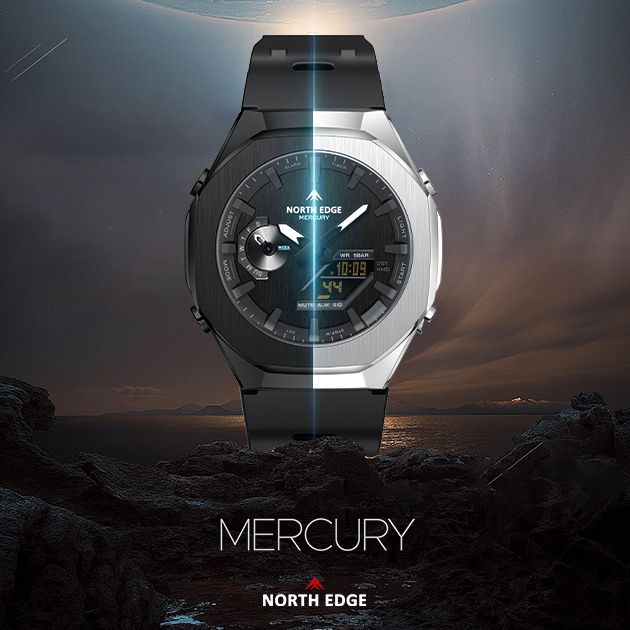Чоловічий водостійкий спортивний тактичний годинник North Edge Mercury - зображення 10