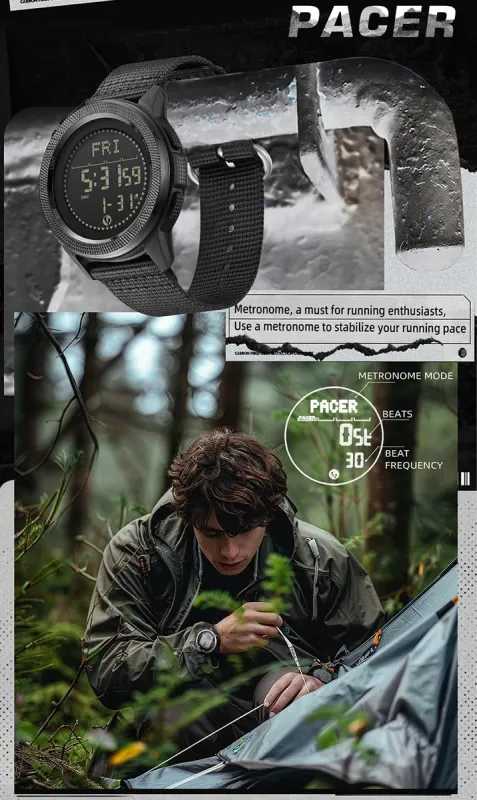 Чоловічий спортивний водостійкий тактичний з компасом годинник North Edge Nexus з компасом - зображення 7