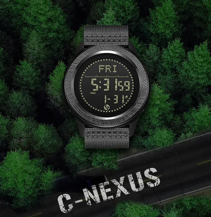 Чоловічий спортивний водостійкий тактичний з компасом годинник North Edge Nexus з компасом - зображення 12