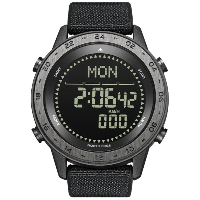 Чоловічий спортивний водостійкий тактичний з компасом годинник North Edge Tank3 5BAR з компасом - зображення 1