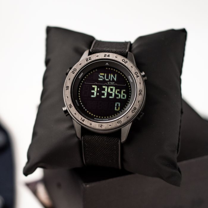 Чоловічий водостійкий спортивний тактичний з компасом годинник North Edge Tank3 Nylon Power 5BAR, 2 ремінці - изображение 5
