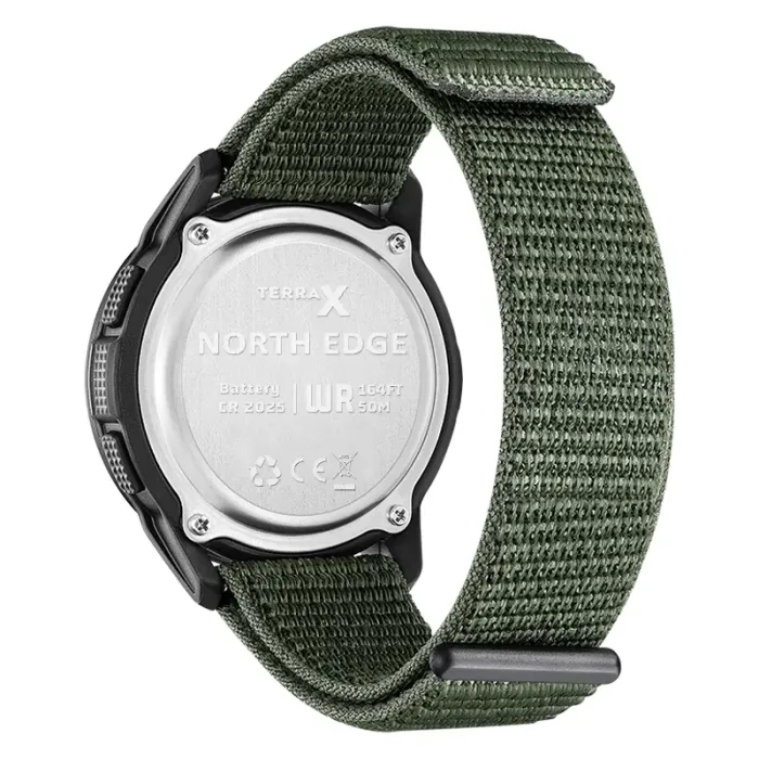 Чоловічий водостійкий спортивний тактичний годинник North Edge Terrax Green, 2 ремінці - зображення 12