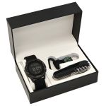 Чоловічий водостійкий спортивний тактичний годинник North Edge Terrax Set набір з компасом