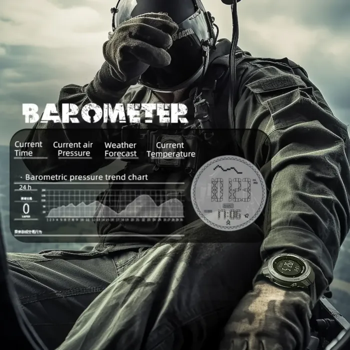 Чоловічий водостійкий спортивний тактичний з компасом годинник North Edge Vertico з компасом - зображення 5