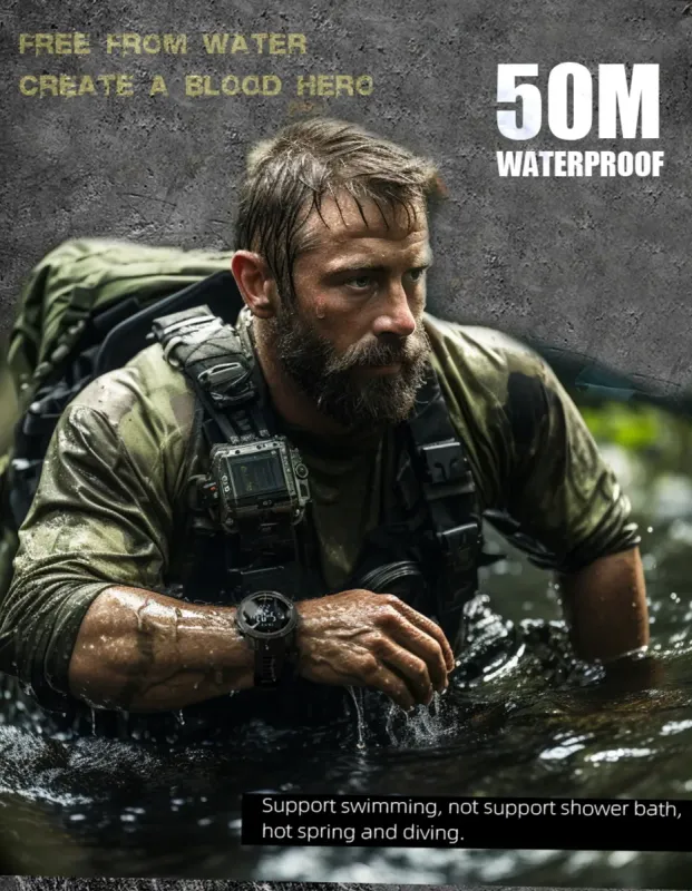 Чоловічий водостійкий спортивний тактичний з компасом годинник North Edge Vertico з компасом - зображення 7