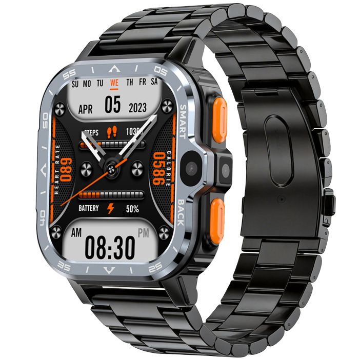 Розумний смарт годинник Smart Nova Sim Steel Black, 2 ремінці - зображення 1