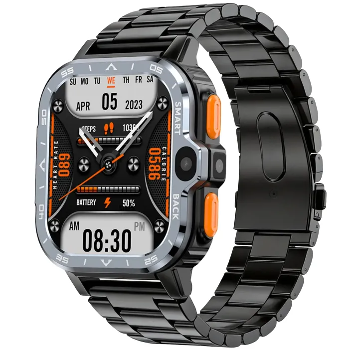 Розумний смарт годинник Smart Nova Sim Steel Black, 2 ремінці - зображення 1