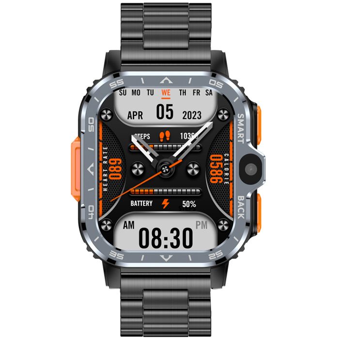 Розумний смарт годинник Smart Nova Sim Steel Black, 2 ремінці - зображення 3