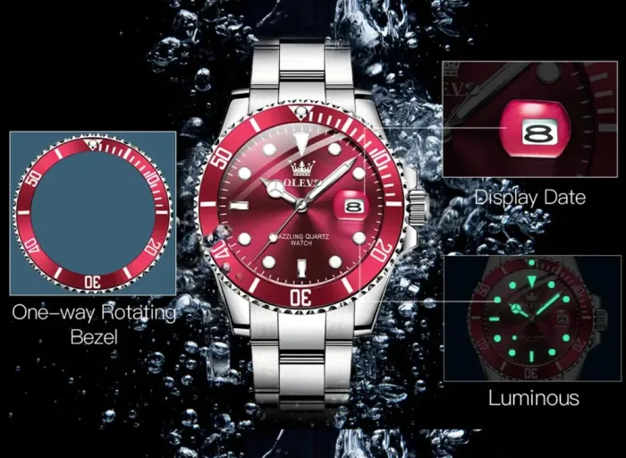 Чоловічий годинник Olevs Bordo - зображення 11