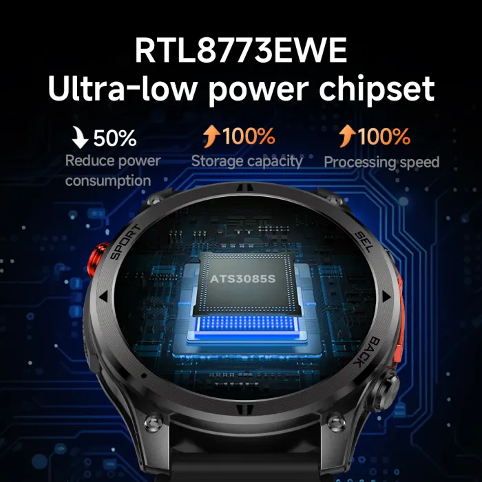 Розумний смарт годинник Smart Optimus GPS Rubber з компасом - зображення 5