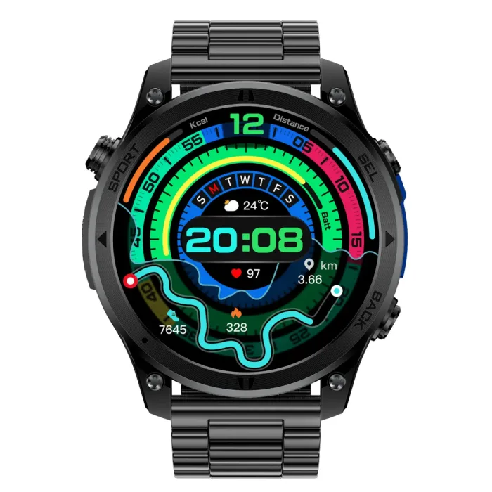 Розумний смарт годинник Smart Optimus GPS Steel з компасом - зображення 2