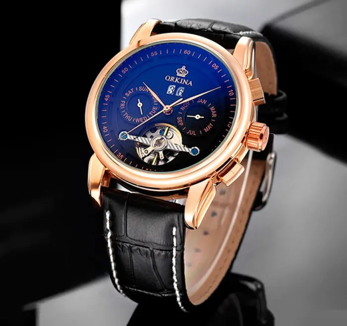 Чоловічі годинники Orkina DeLuxe Black - зображення 5