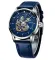 Чоловічий класичний механічний годинник Oubaer Night Blue 8902